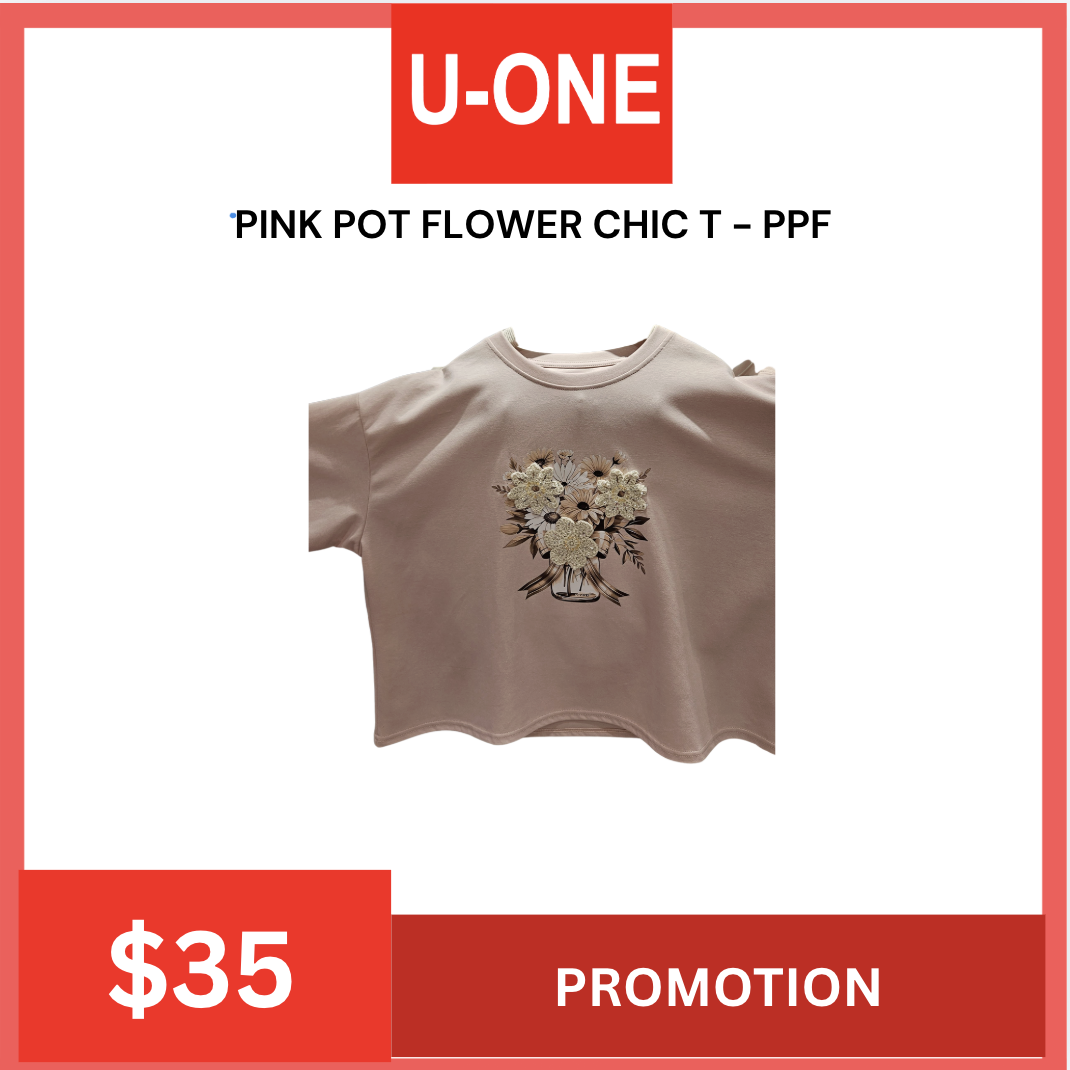 PINK POT FLOWER CHIC T - PPF