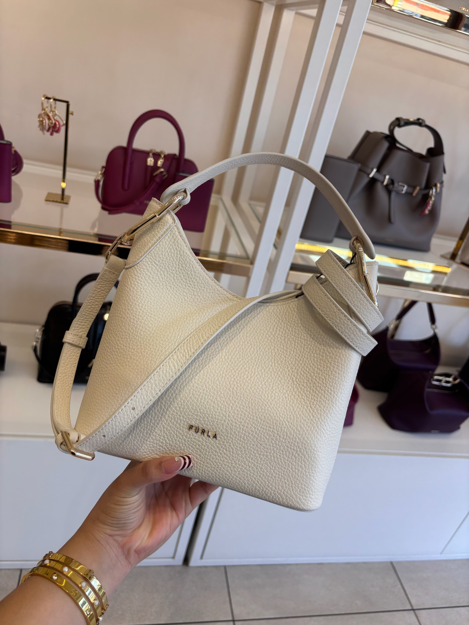 【預購】FURLA H040468 荔枝紋牛皮手提斜背包