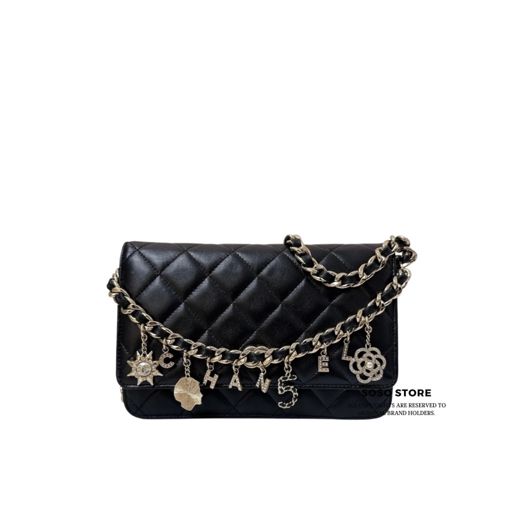 Chanel Coco Charms - Black / GHW