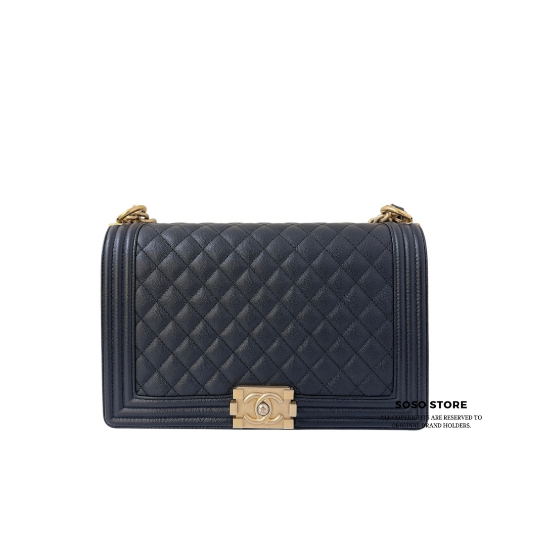 Chanel Boy Flap Bag - Black / GHW