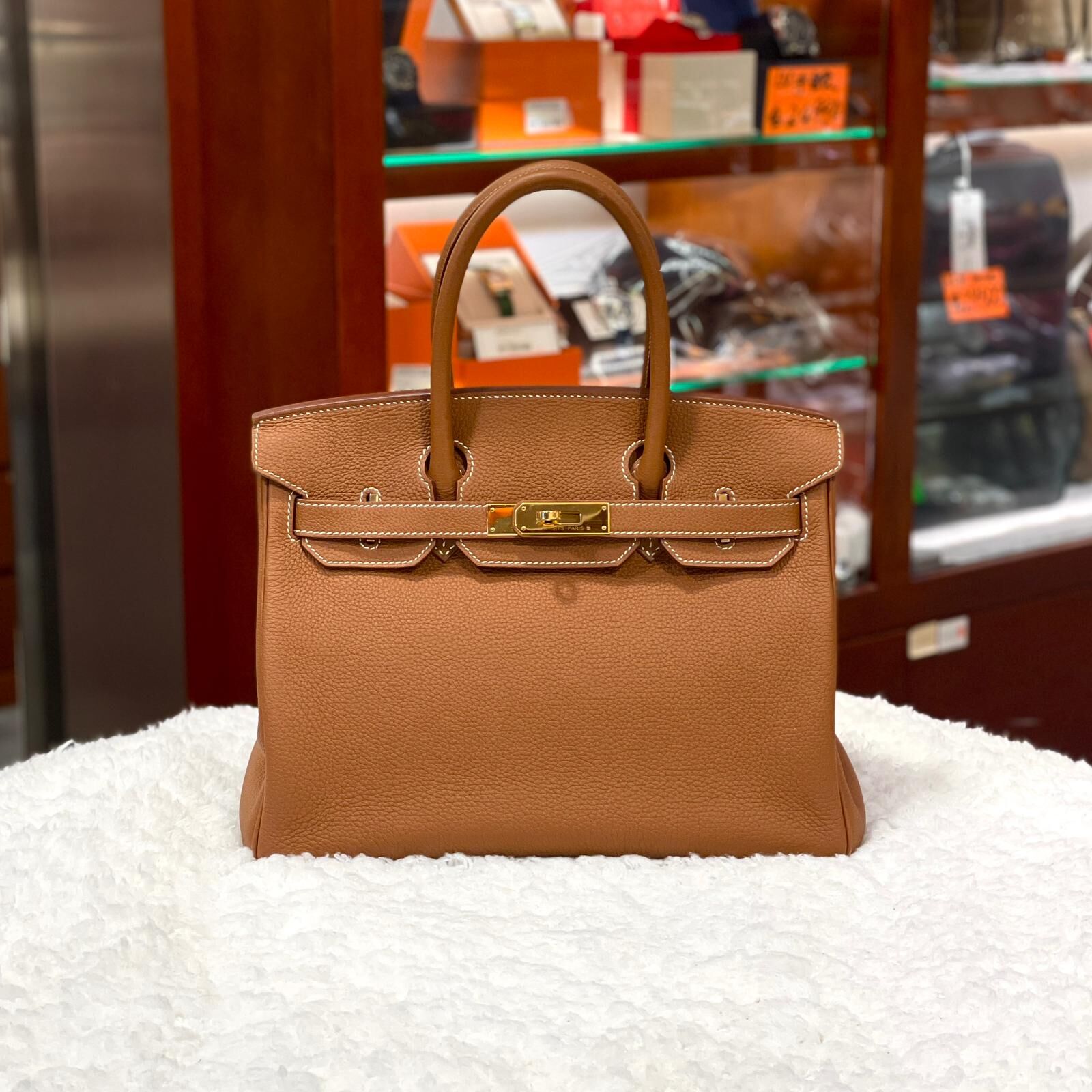 99%NEW二手BIRKIN 30 金棕色金扣 TOGO皮 A刻 37/GHW #b30 #鉑金包 #兩年免費保養 #香榭站正品