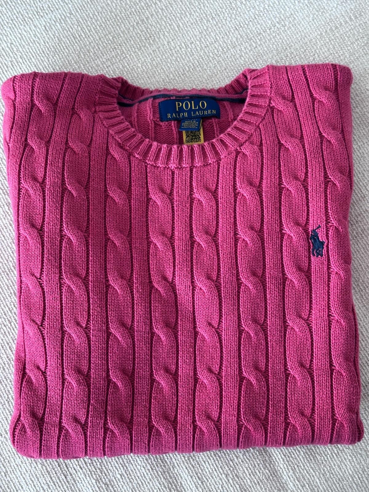 RY18 Polo RL 男童 紅色針織衫  (全棉) (L=約 胸36", 長22.5")