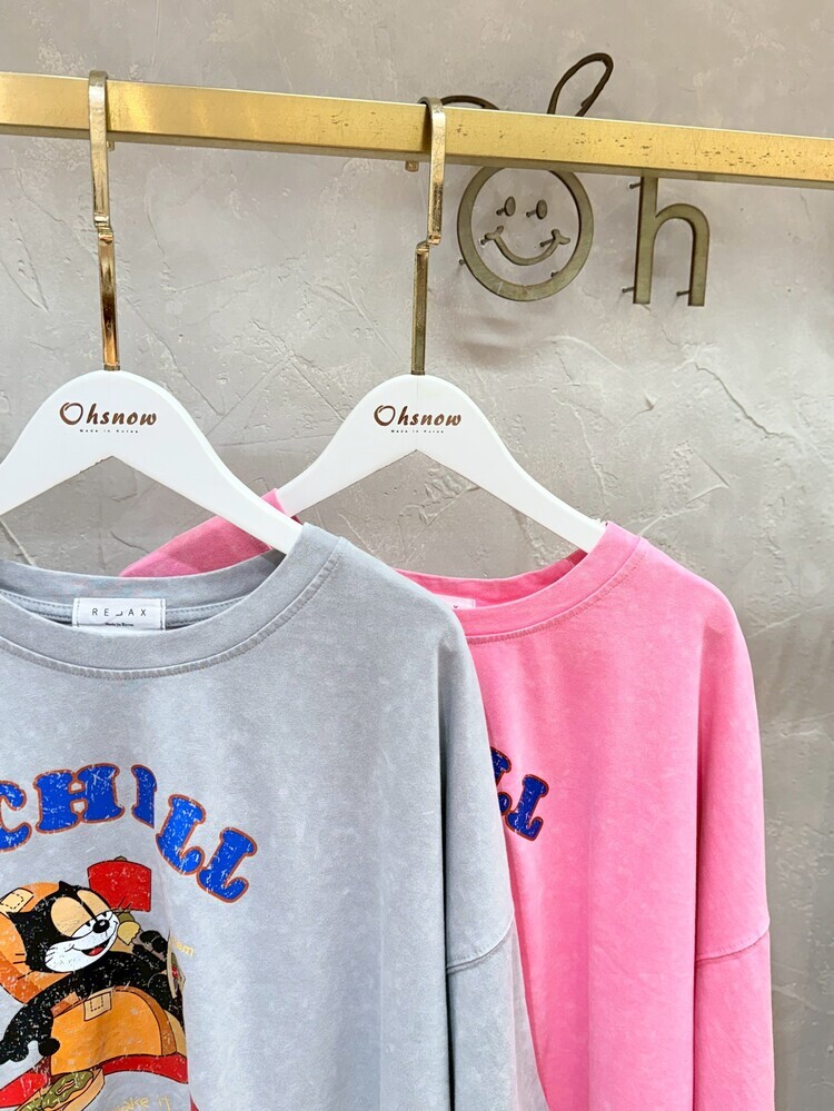 沙發菲力貓水洗短版上衣