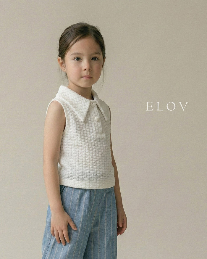 正韓夏Monpetitbebe 小童三色愛心釦無袖上衣