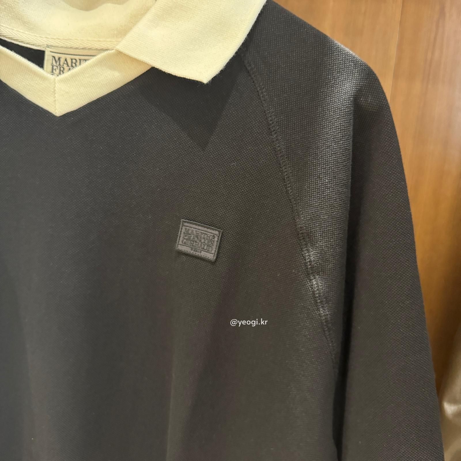 [11/4前入code每件最高可再-$20] MARITHE FRANCOIS GIRBAUD (MFG)｜SMALL CLASSIC LOGO PK COLLAR POINT TEE [2 colors]