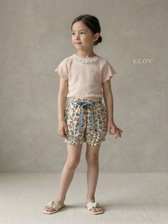 正韓夏Monpetitbebe 小童愛心壓紋上衣