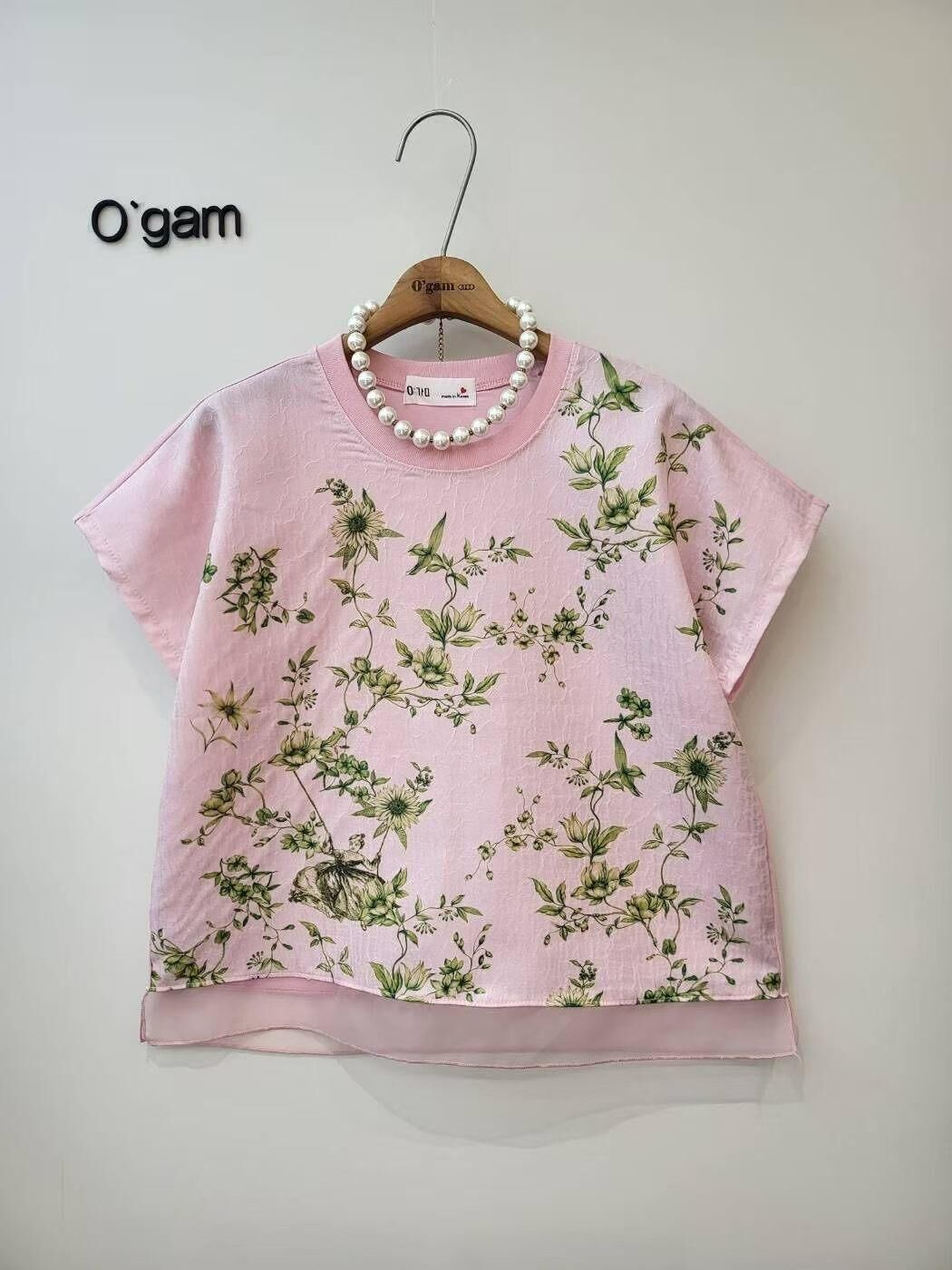 韓國碎花圖案top~156D