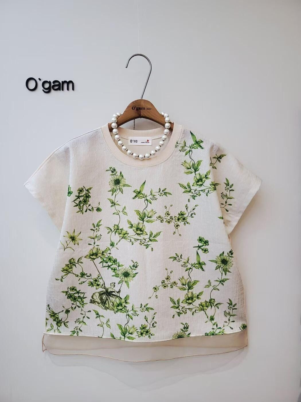 韓國碎花圖案top~156D