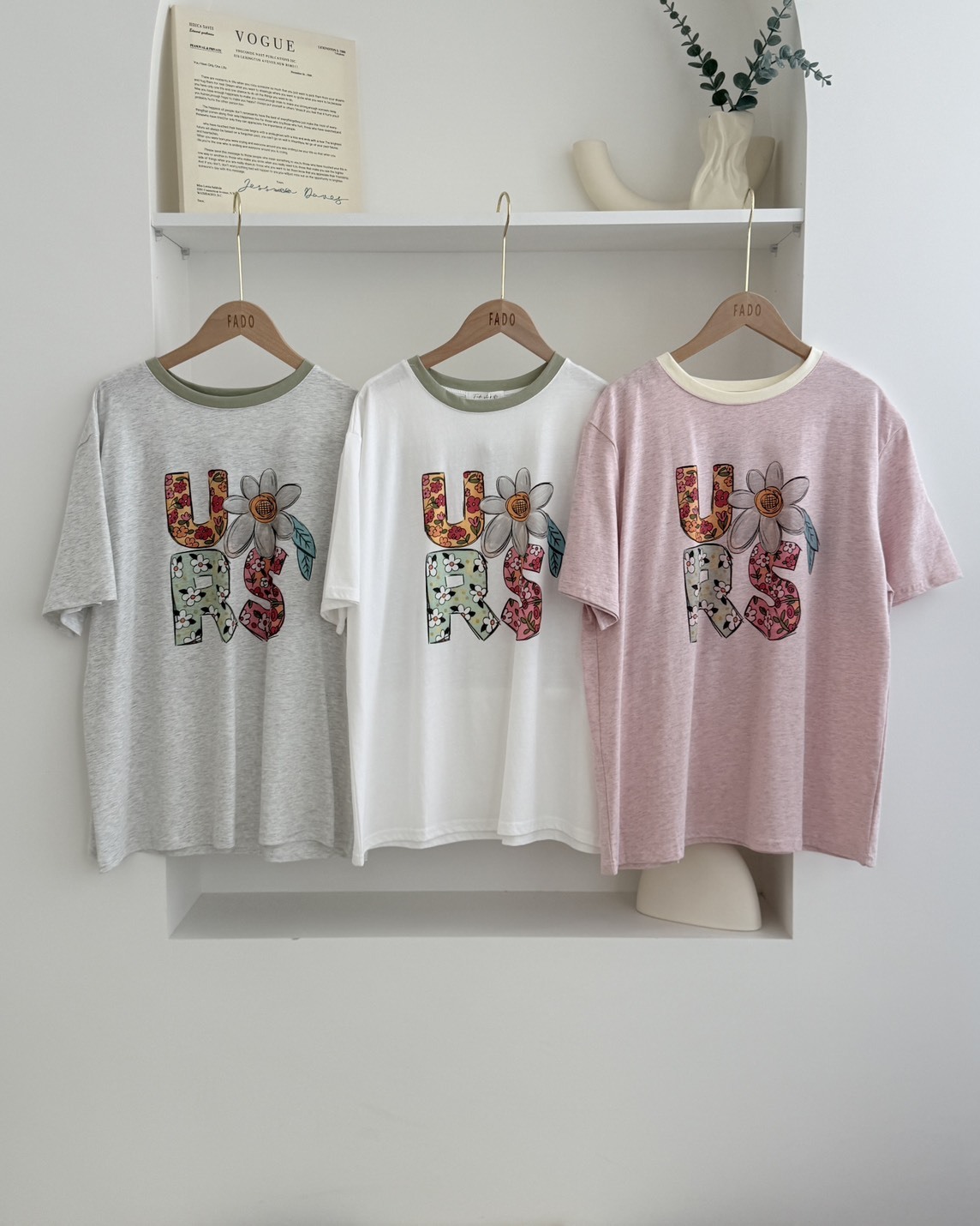 法朵Fado shop｜URS花花撞色短T 0215001 三色
