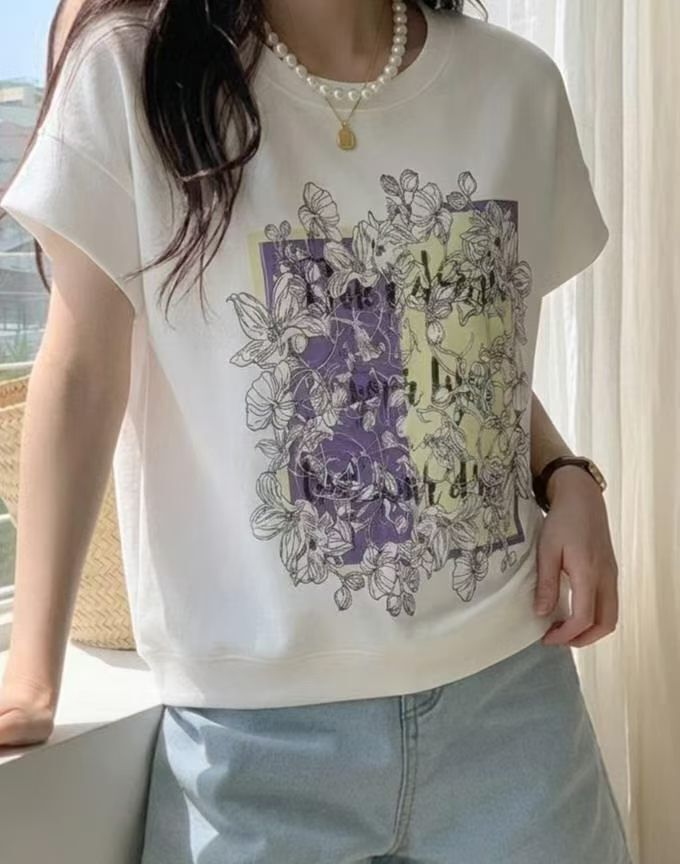 韓國高質花圖案top~156E