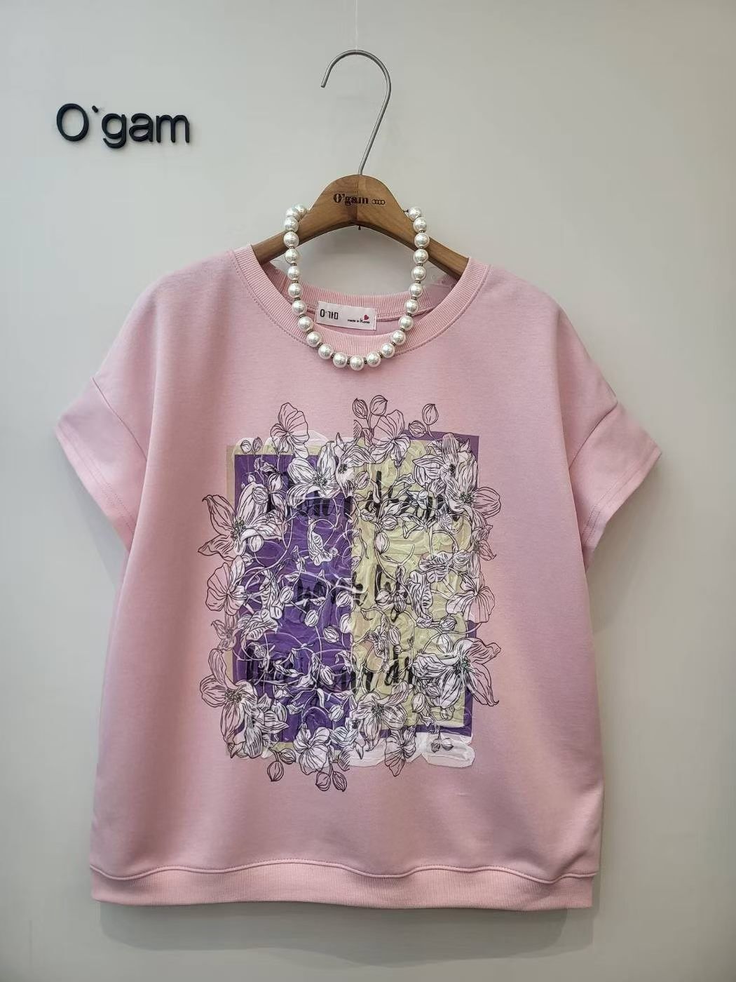 韓國高質花圖案top~156E