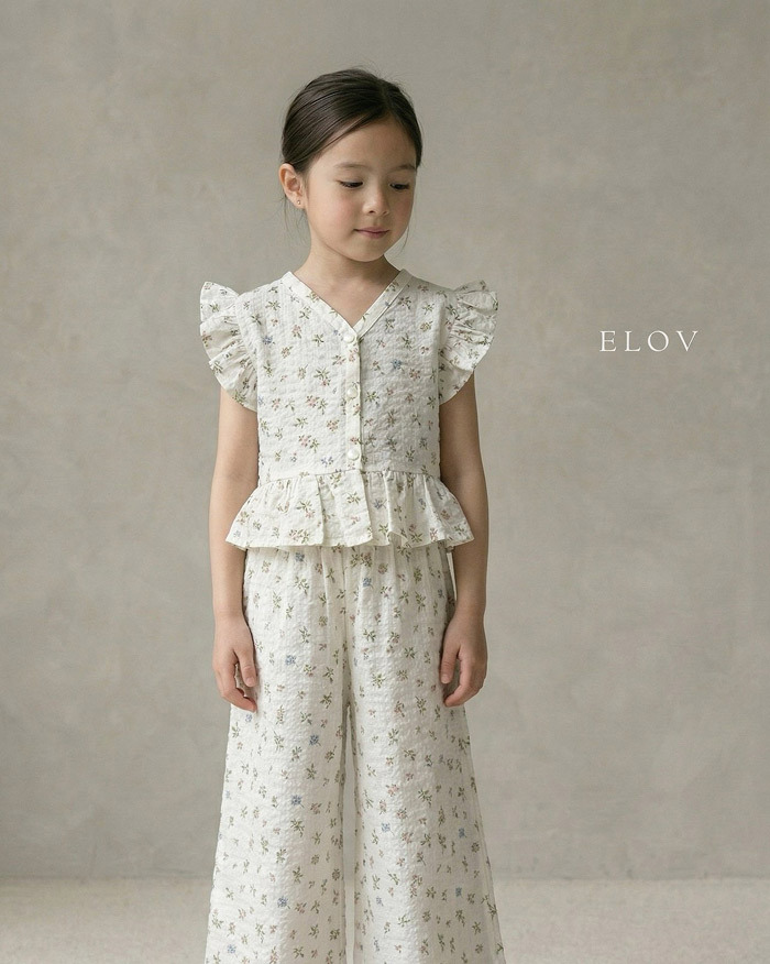 正韓夏Monpetitbebe 小童大飛袖寬褲套裝