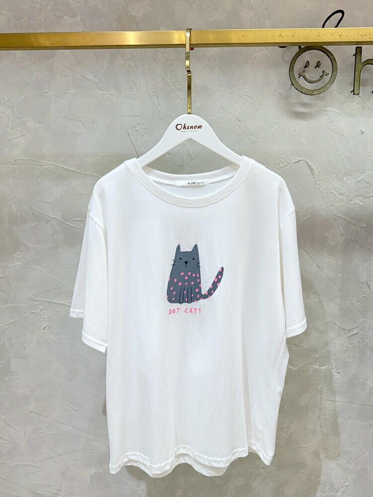 灰色斑點貓咪上衣