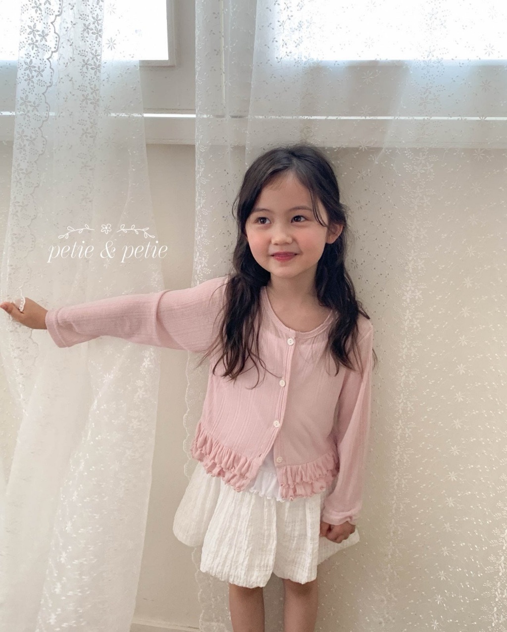 正韓夏Petitpetit 三色雙層花邊冷氣房外套/防曬外套