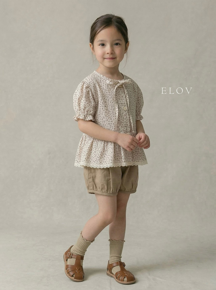 正韓夏Monpetitbebe 小童兩色後鬆緊短褲