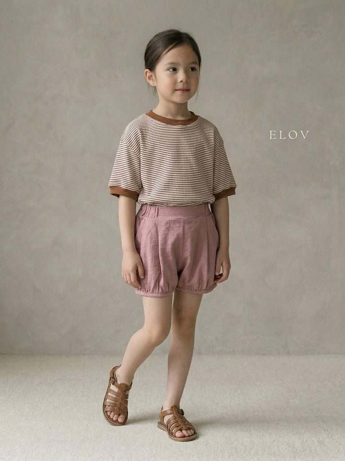 正韓夏Monpetitbebe 小童兩色後鬆緊短褲