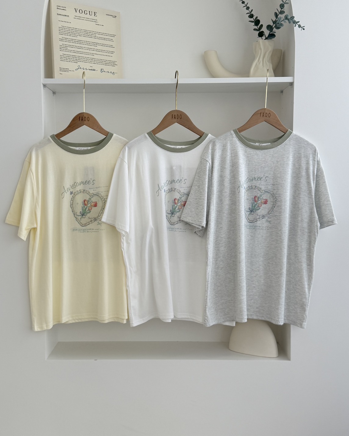 法朵Fado shop｜鬱金香撞色短T 0215005 三色