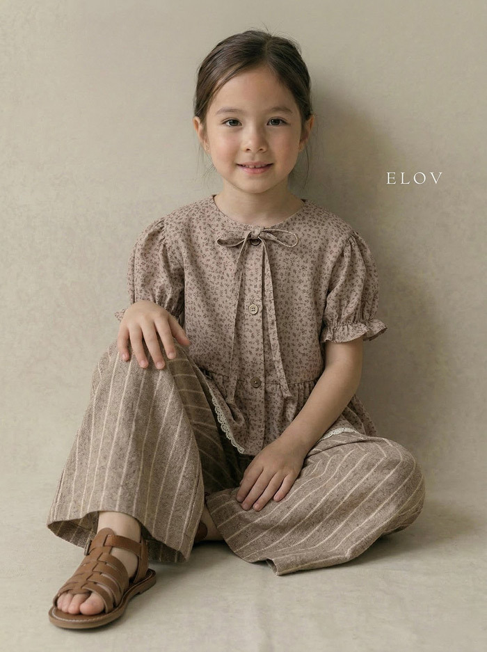 正韓夏Monpetitbebe 小童碎花綁帶上衣