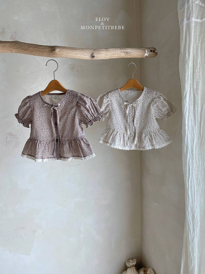 正韓夏Monpetitbebe 小童碎花綁帶上衣