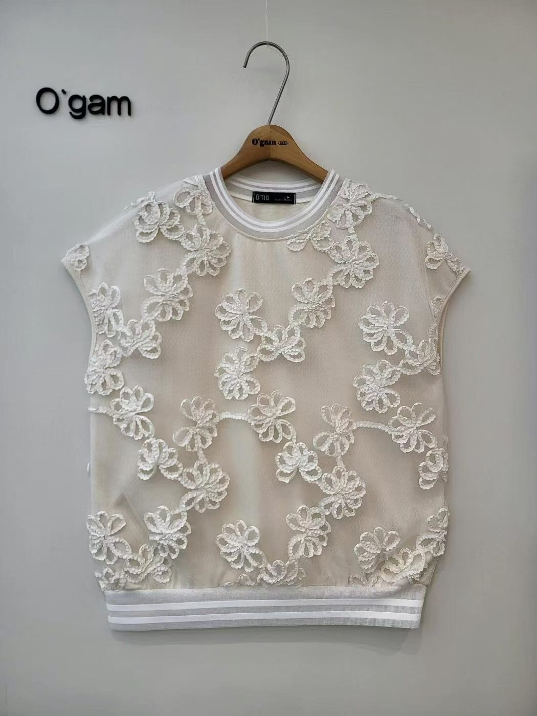 韓國立體花top~156G