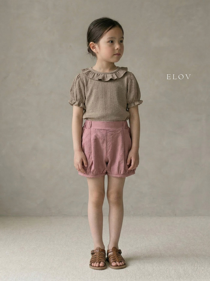 正韓夏Monpetitbebe 小童2色花邊領上衣