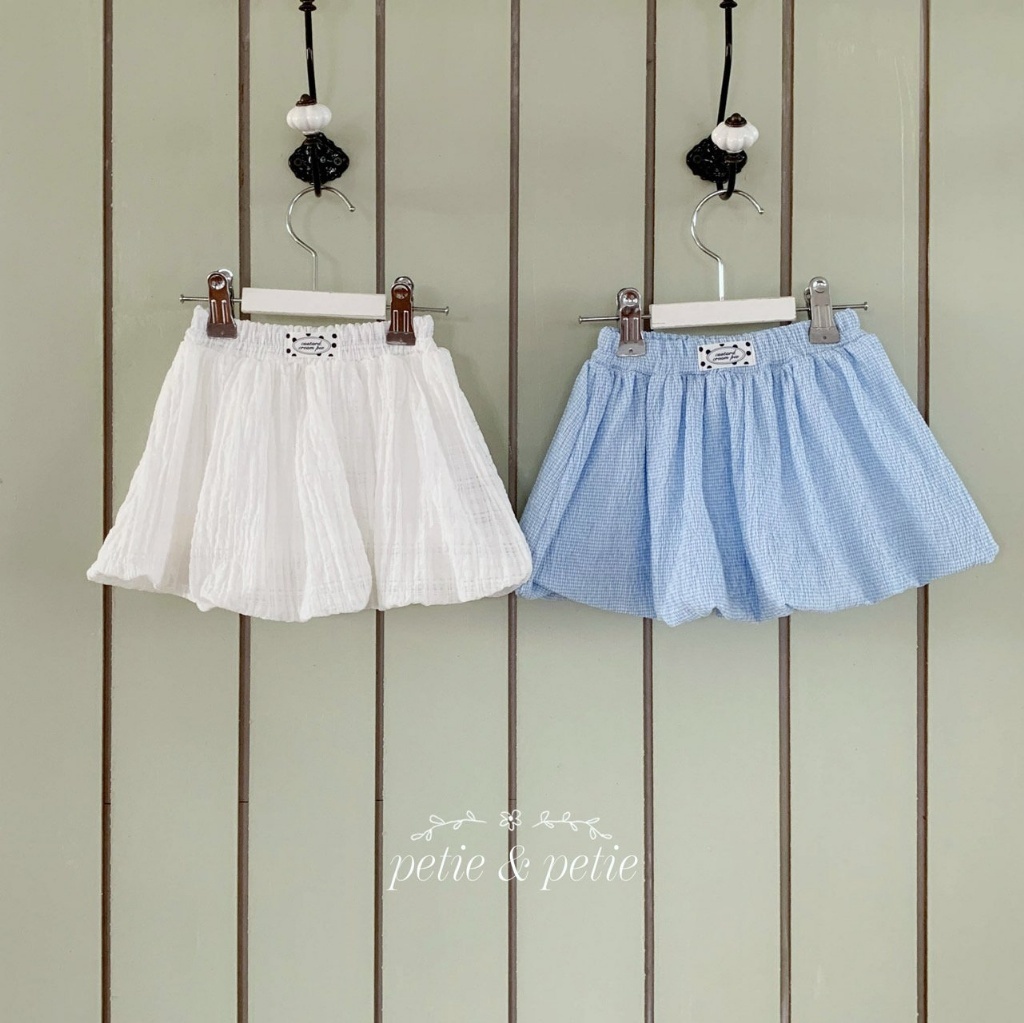 正韓夏Petitpetit 兩色優雅花苞裙