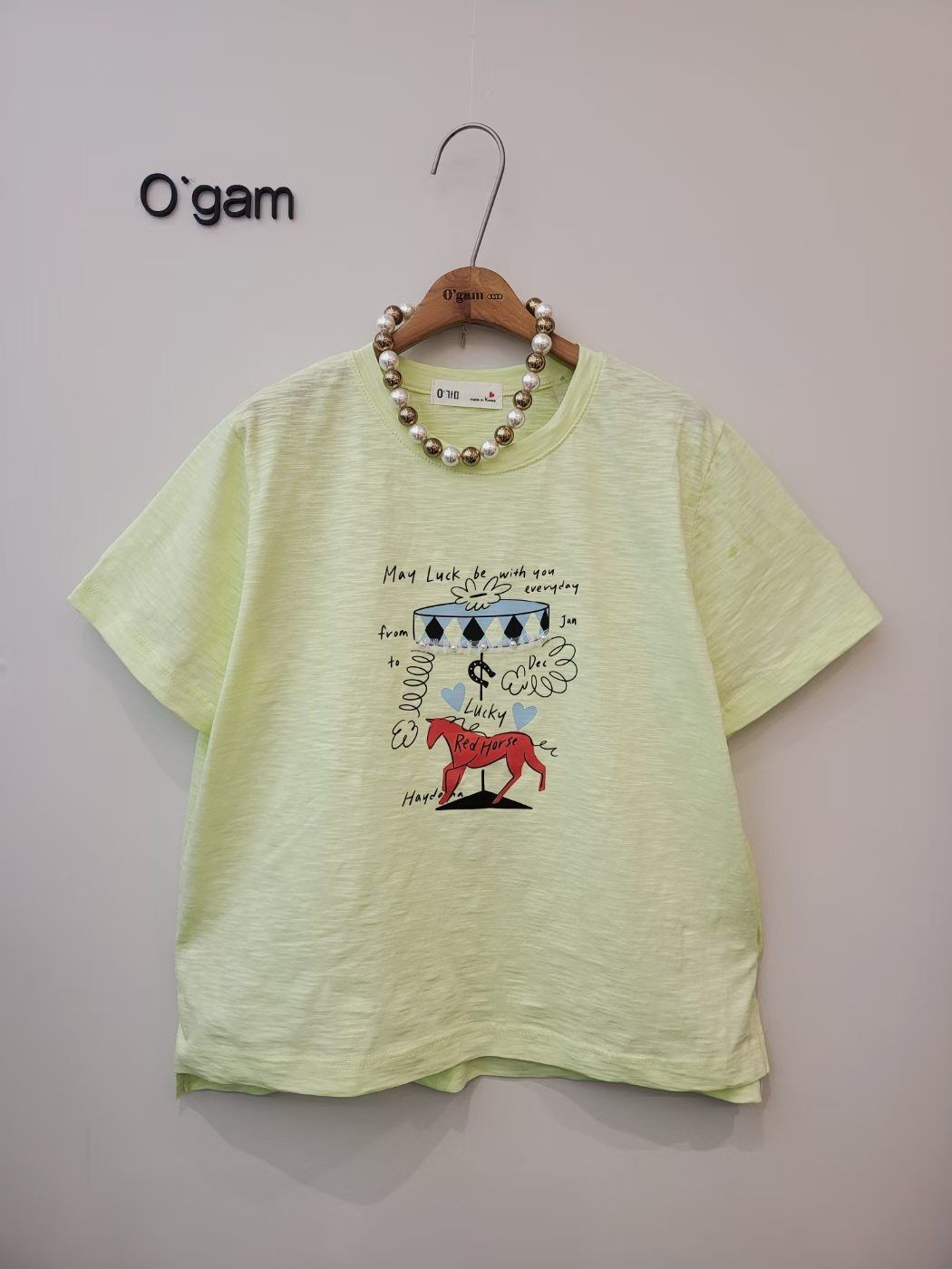 韓國馬仔圖案top~156J