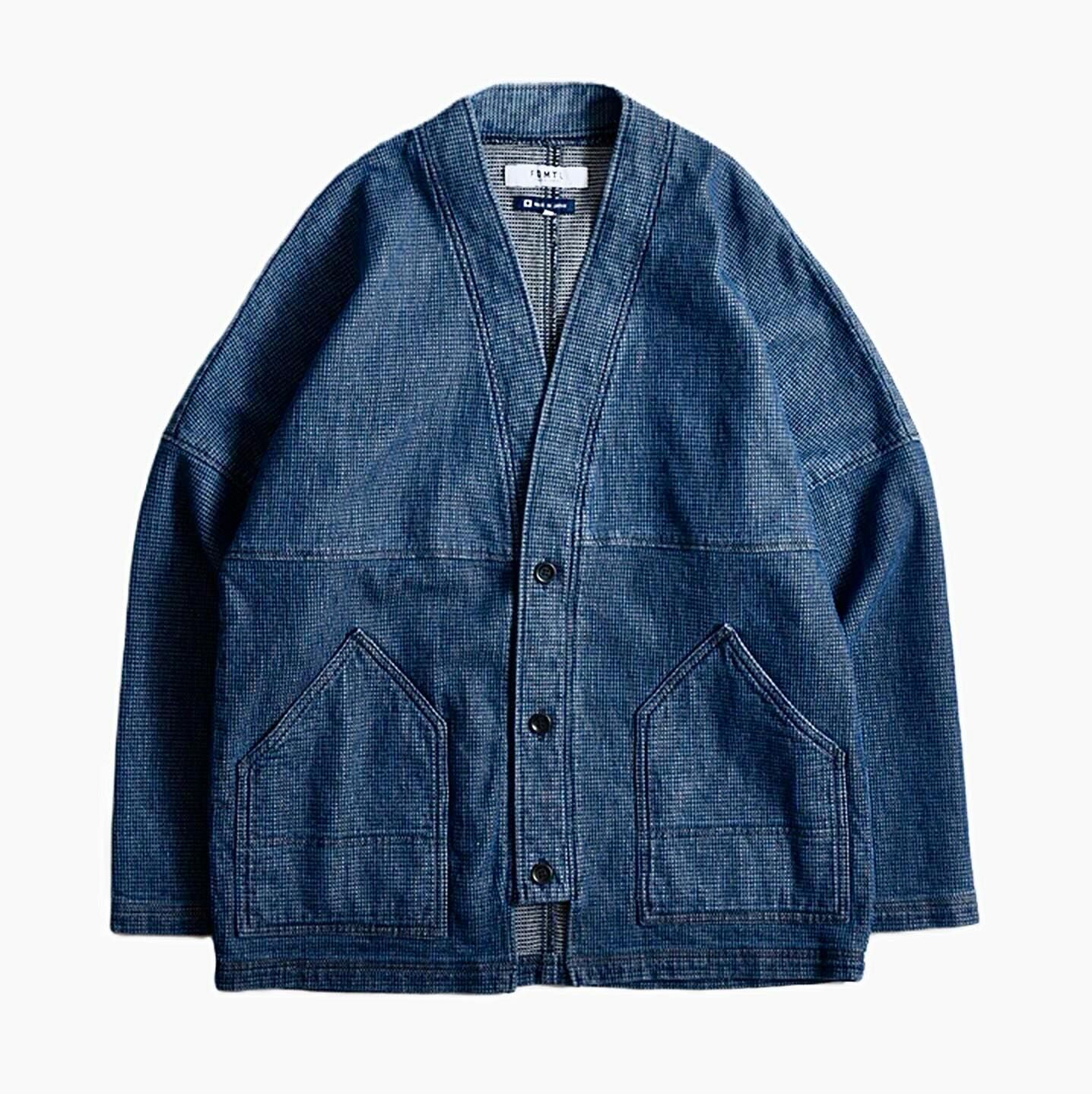 FDMTL JAPAN 2026 INDIGO CARDIGAN 3 YEARS WASH - PRE ORDER ITEM (預訂中)