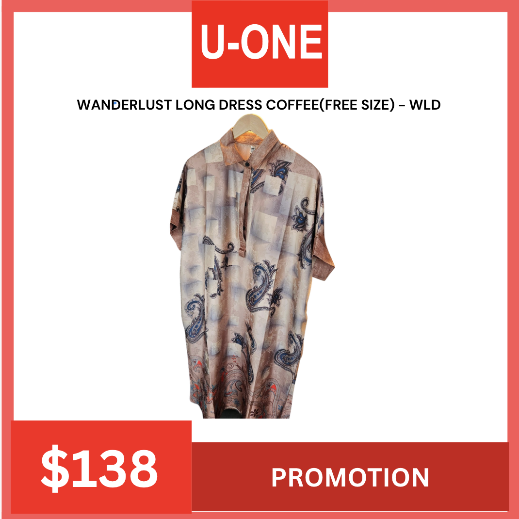 WANDERLUST LONG DRESS COFFEE(FREE SIZE) - WLD