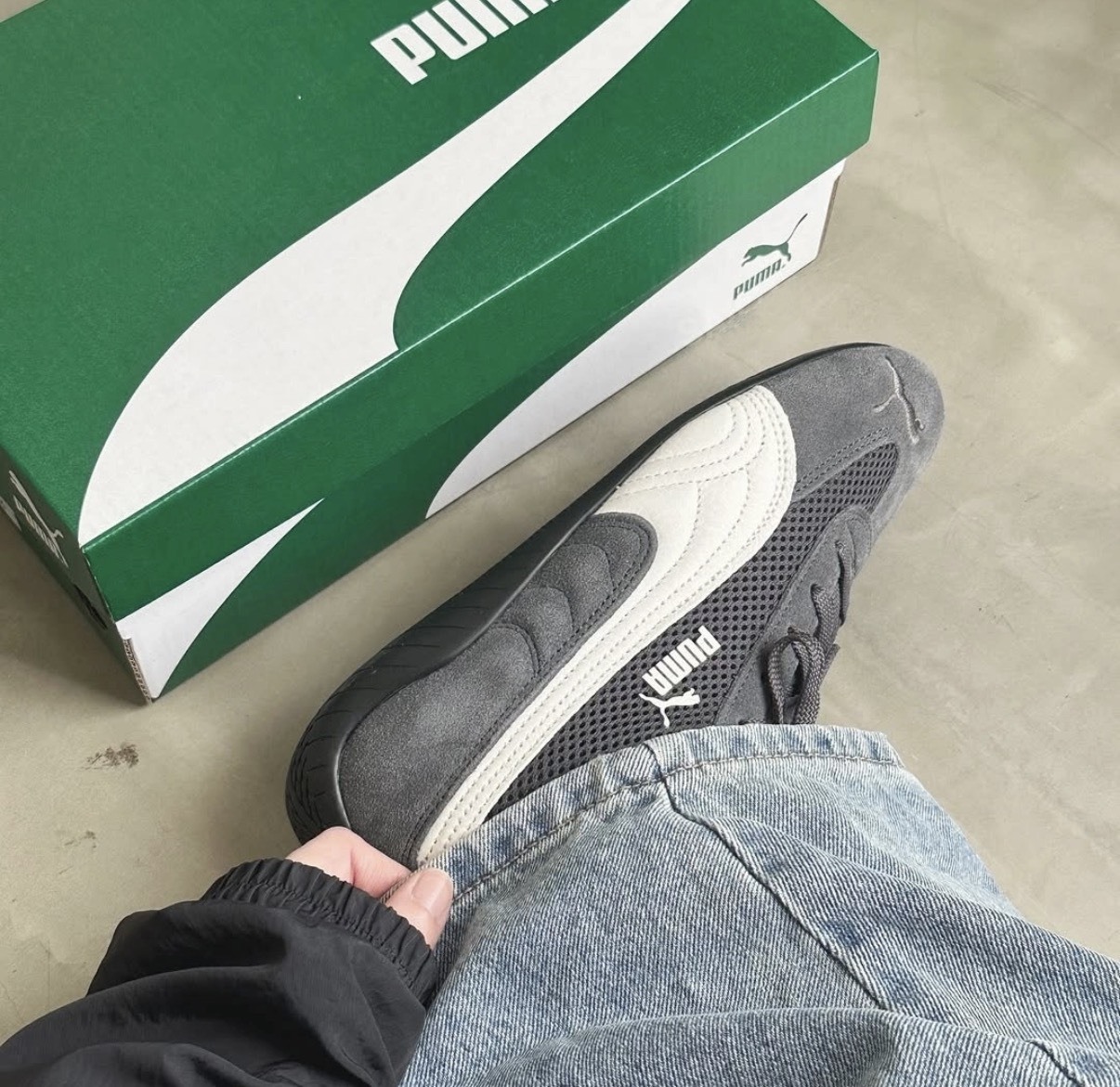 【OWN】PUMA Speedcat Mesh 休閒 運動鞋 透氣 麂皮 不分男女 格雷灰 404370-01