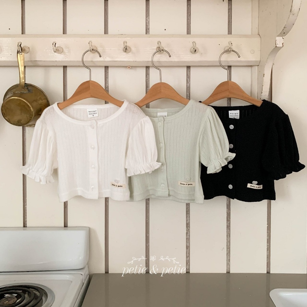 正韓夏Petitpetit 三色愛心小釦冷氣房外套