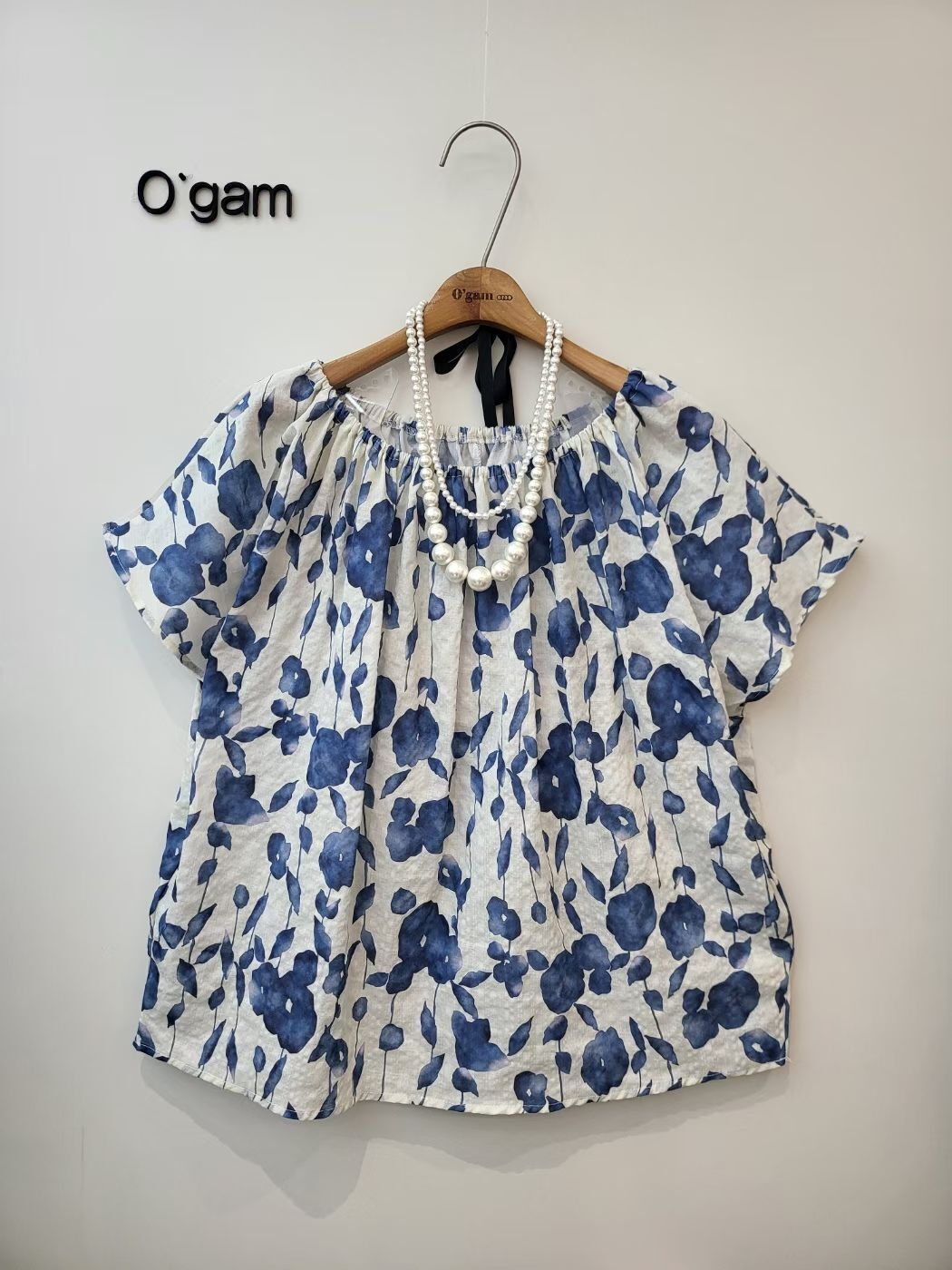 韓國花圖案top~156S