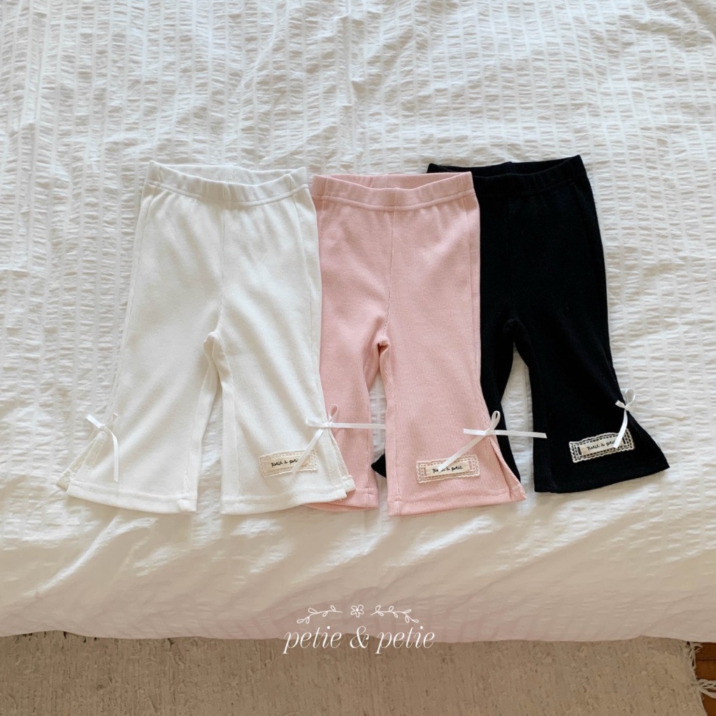 正韓夏Petitpetit 三色開衩喇叭褲