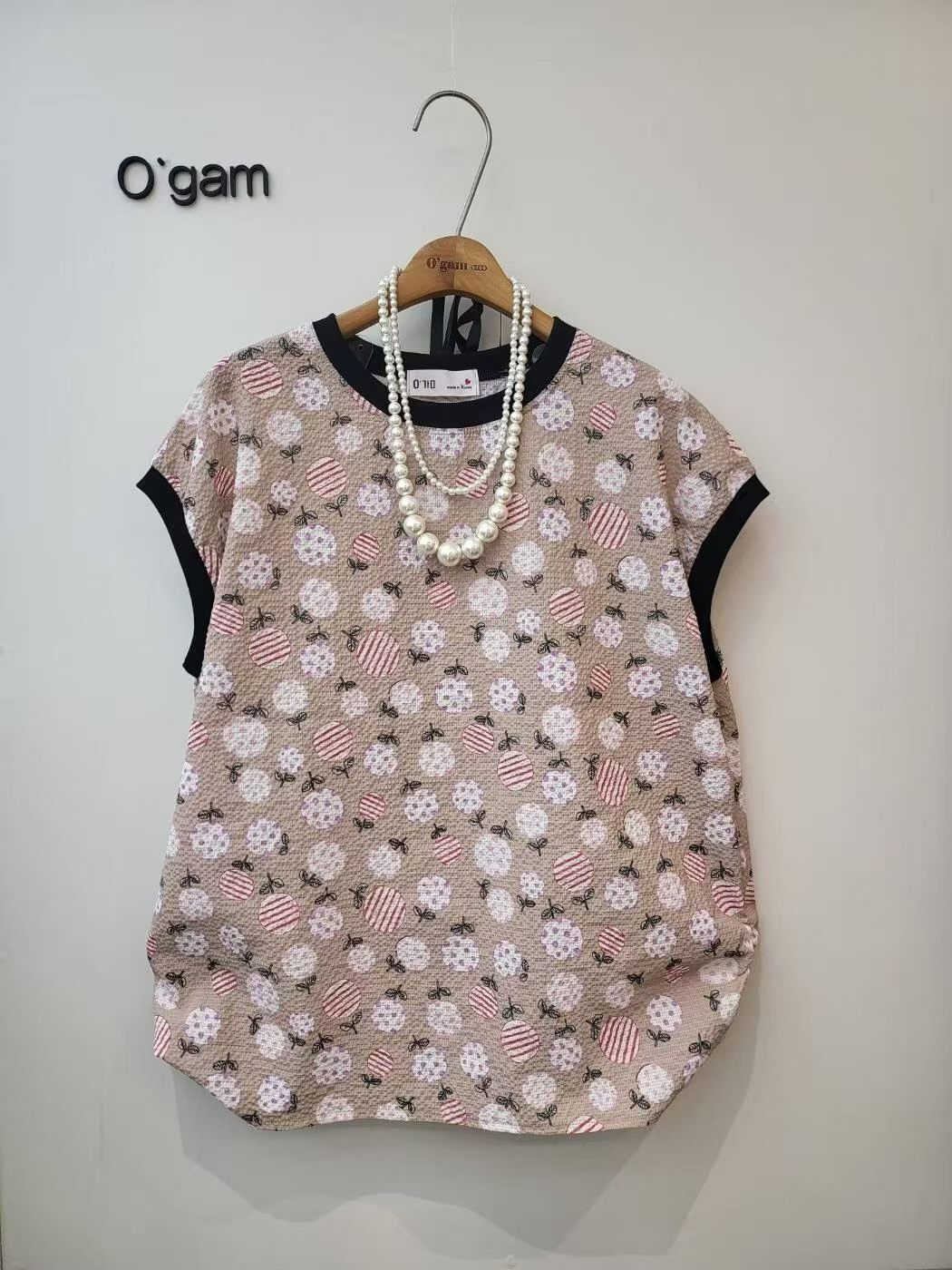 韓國高質花圖案top~156T