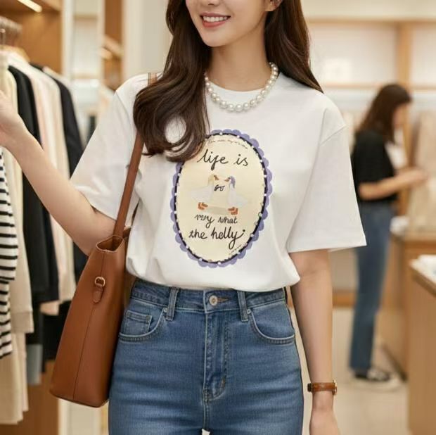 韓國高質鴨圖案top~156U