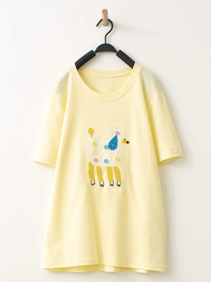 療癒童趣綿羊亮片刺繡上衣