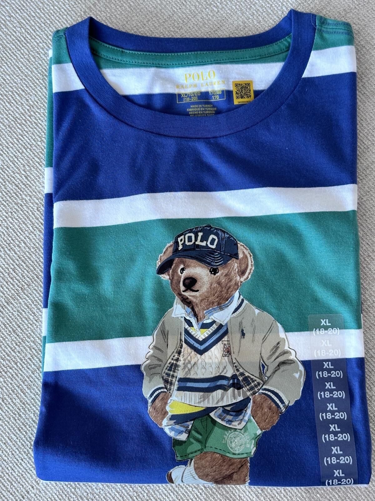 RY27 Polo RL 男童  Polo Bear短袖衫 (校服熊仔)