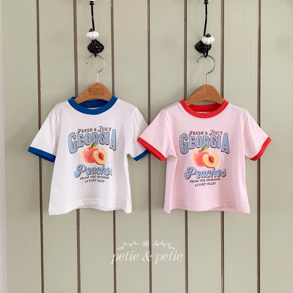 正韓夏Petitpetit 兩色美式桃子上衣
