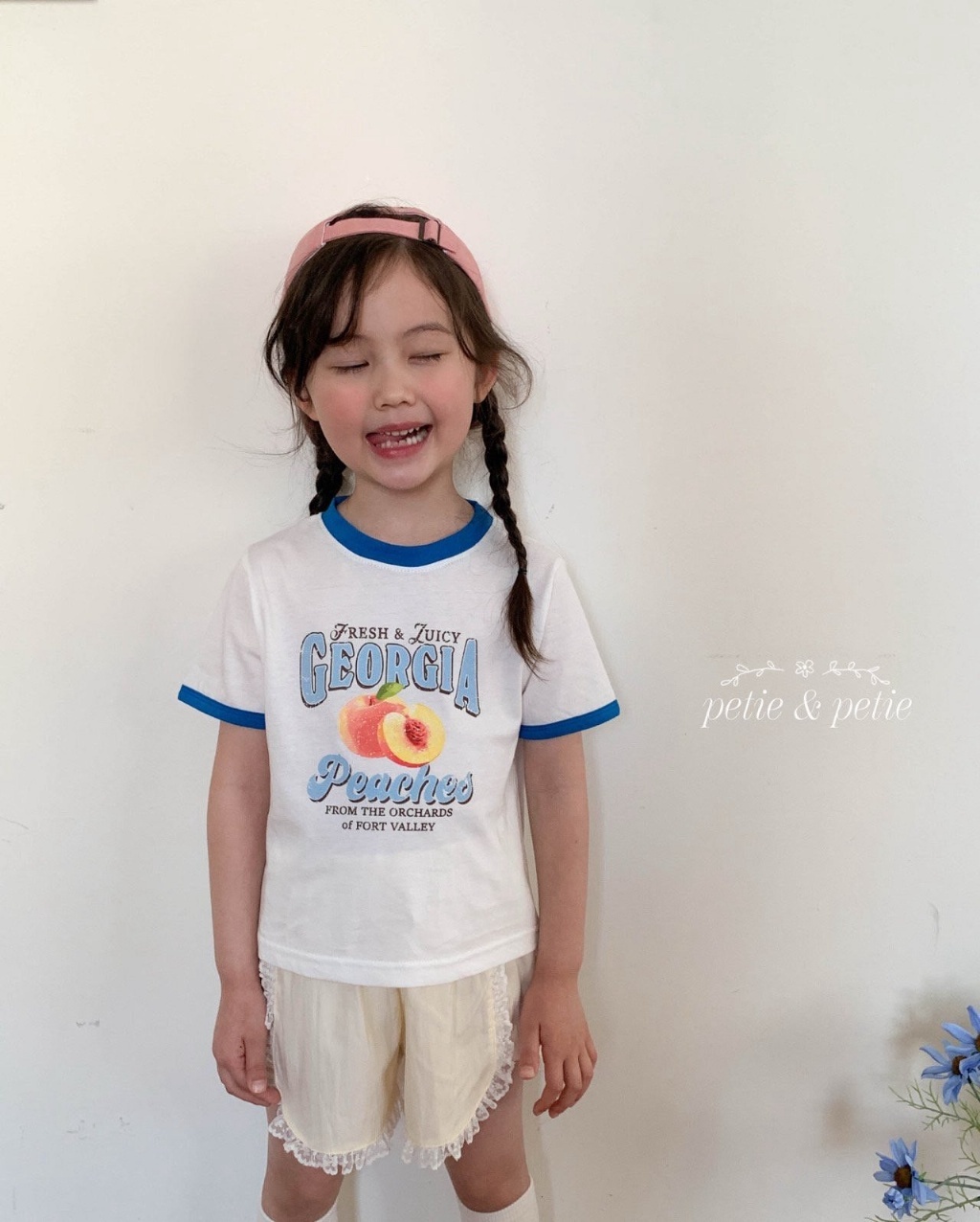 正韓夏Petitpetit 兩色美式桃子上衣