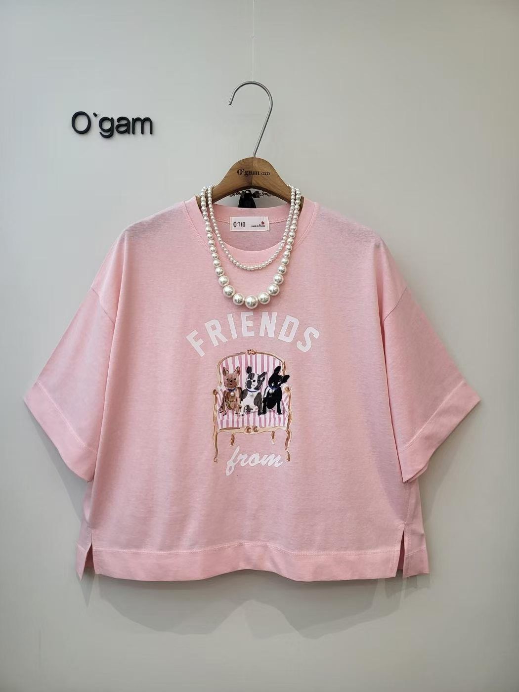 韓國高質狗仔圖案top~156AB