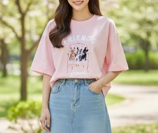 韓國高質狗仔圖案top~156AB