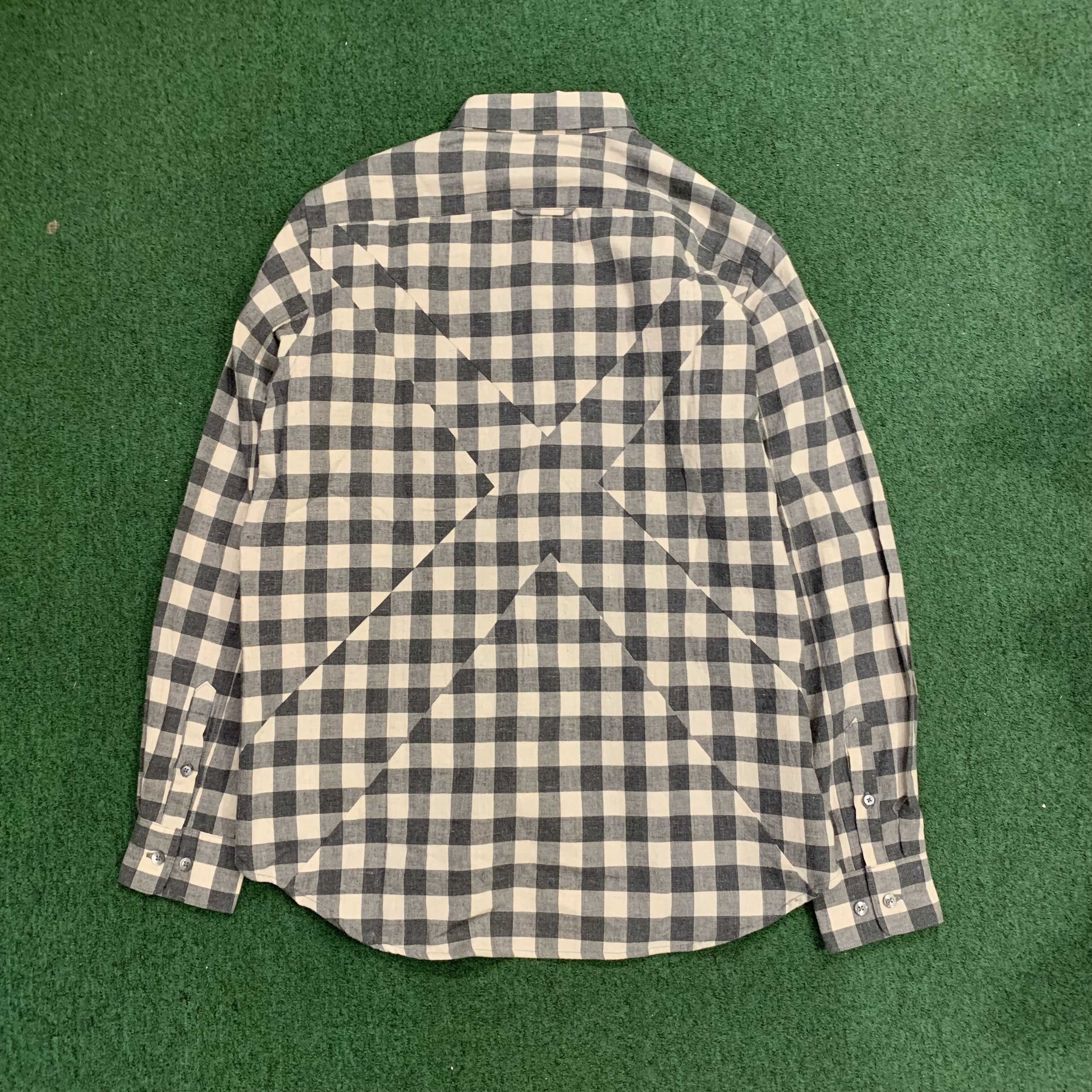 ORIGINAL FAKE BIG X CHECK SHIRT L/S ((S+)) *新品 (未使用) - BLACK/WHITE SIZE 2 IN STOCK NOW (現貨發售中)
