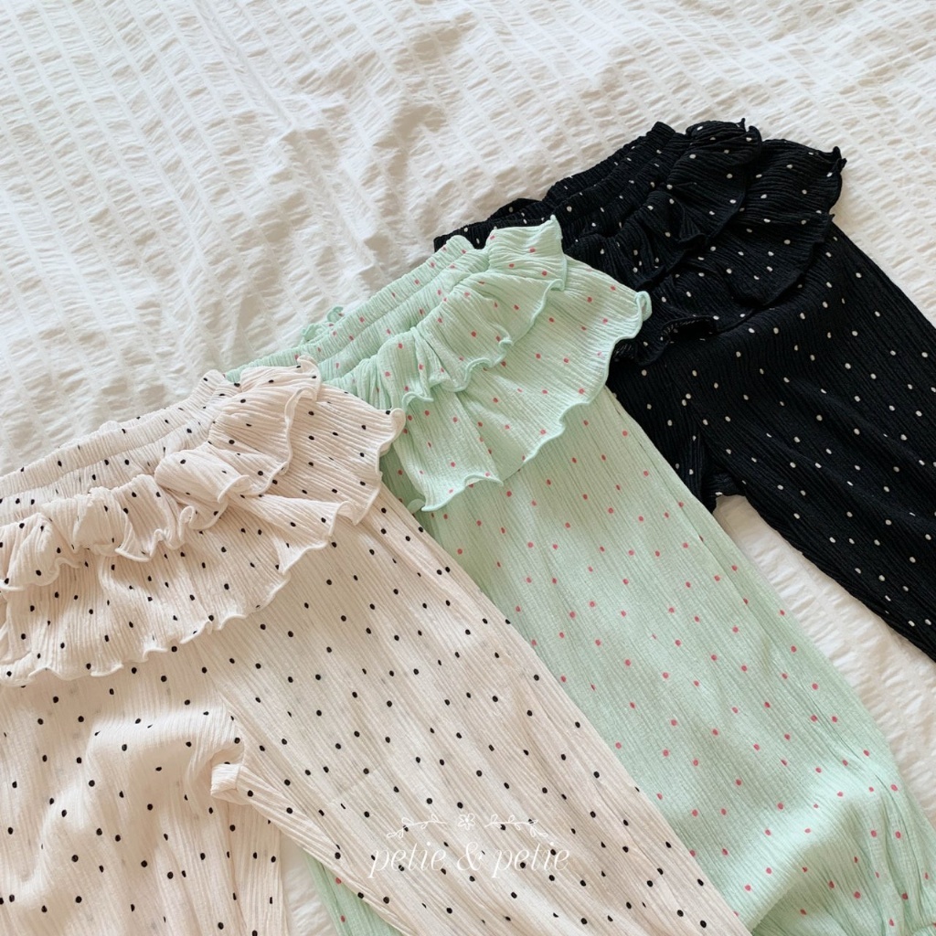 正韓夏Petitpetit 三色花邊雲朵褲