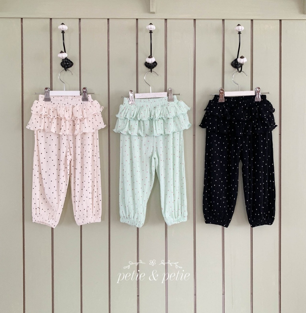 正韓夏Petitpetit 三色花邊雲朵褲