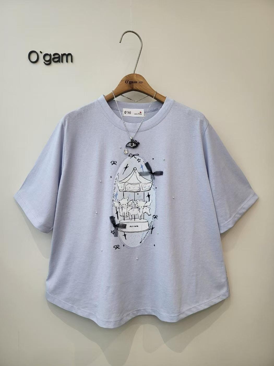 韓國旋轉木馬圖案top~156AC