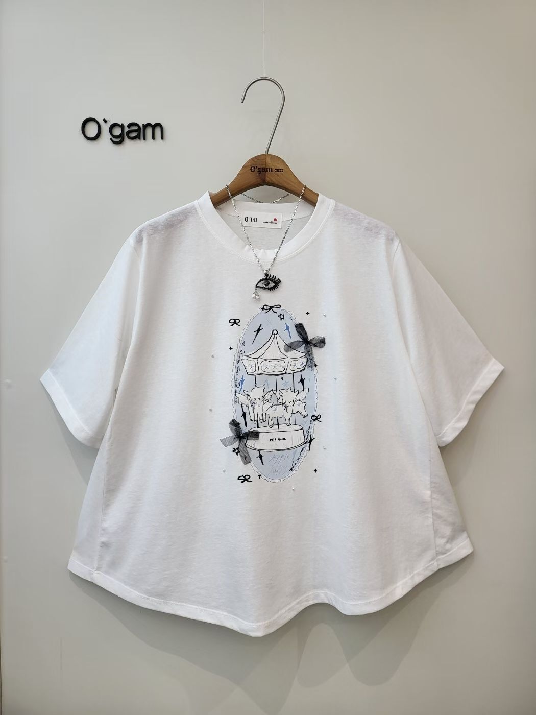 韓國旋轉木馬圖案top~156AC