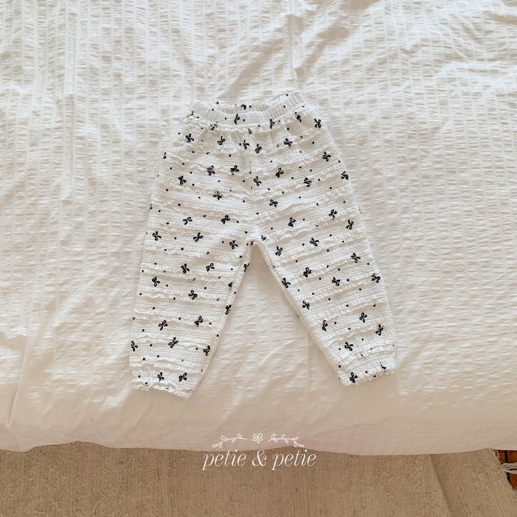 正韓夏Petitpetit 兩色蝴蝶結/碎花褲