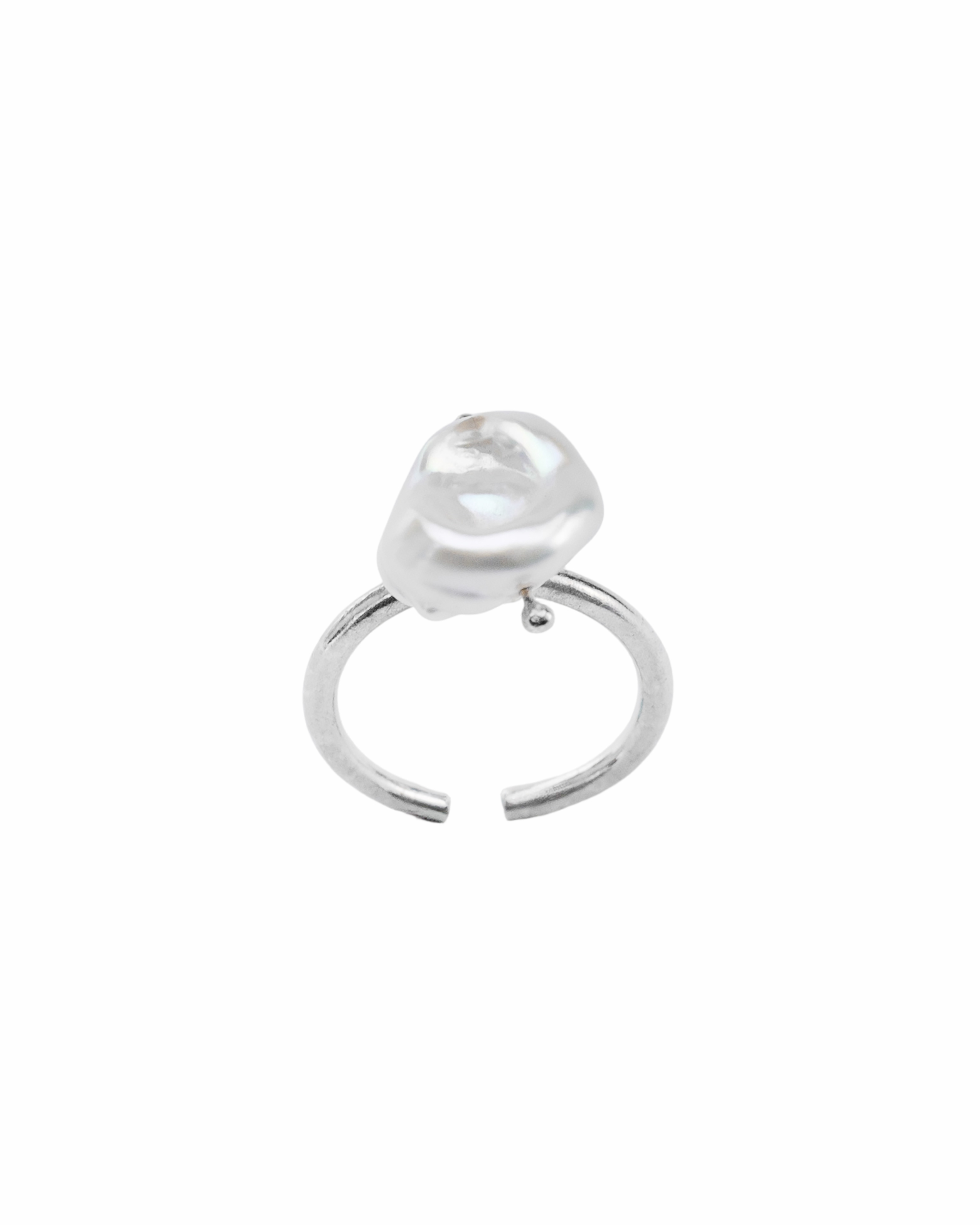 JUelry 珍珠開口銀戒