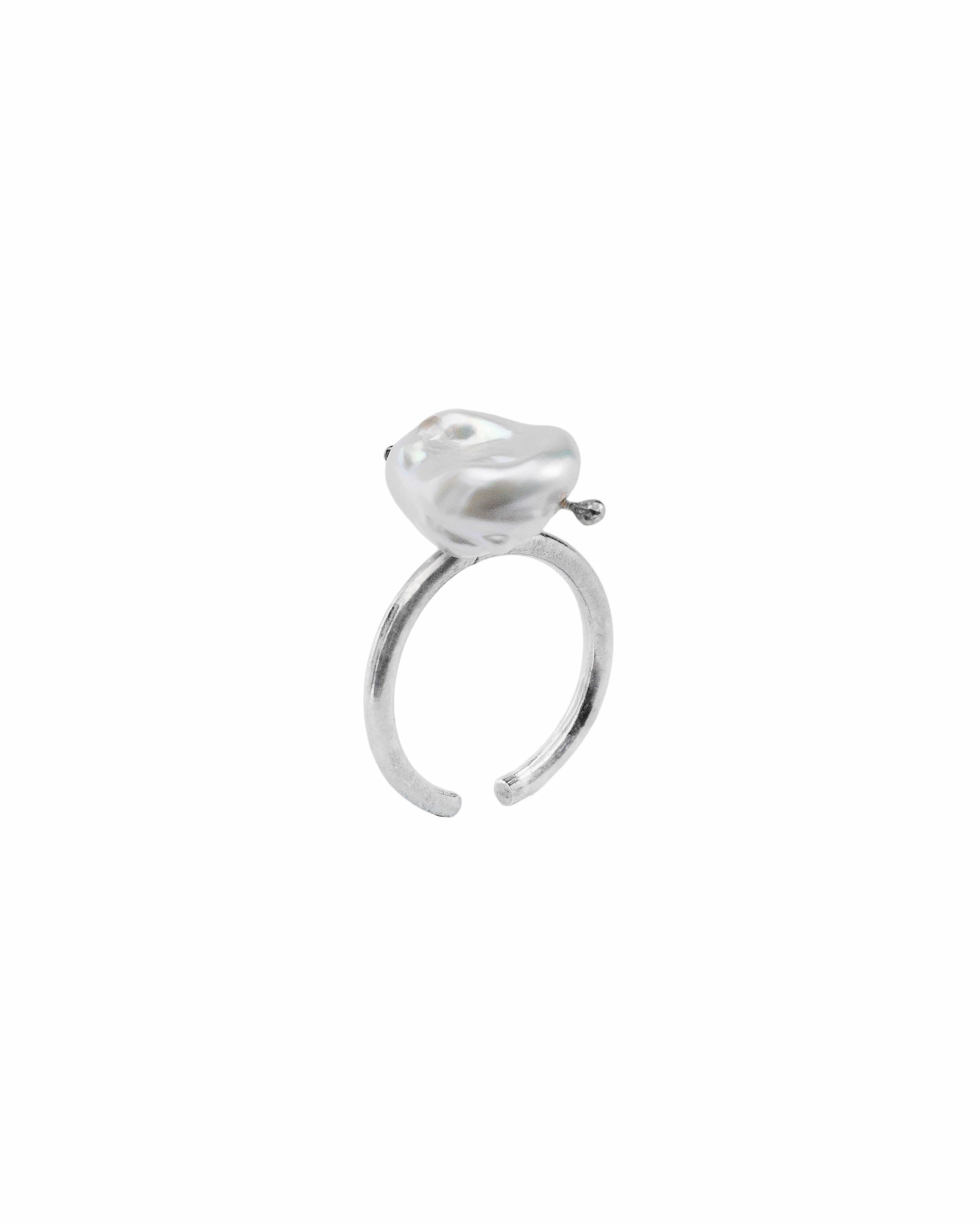 JUelry 珍珠開口銀戒