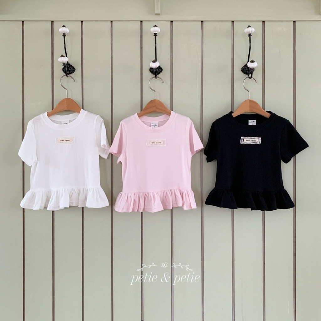 正韓夏Petitpetit 三色蕾絲小標上衣